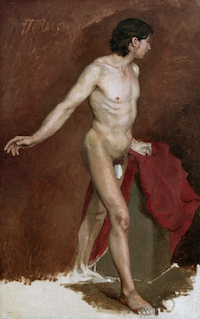 Н. х. 2-я половина XIX в. Стоящий натурщик. Х., м. 104х66