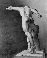 Колесов В. Боргезский боец. Россия, 1886. Б., ит. кар. 58х48,5